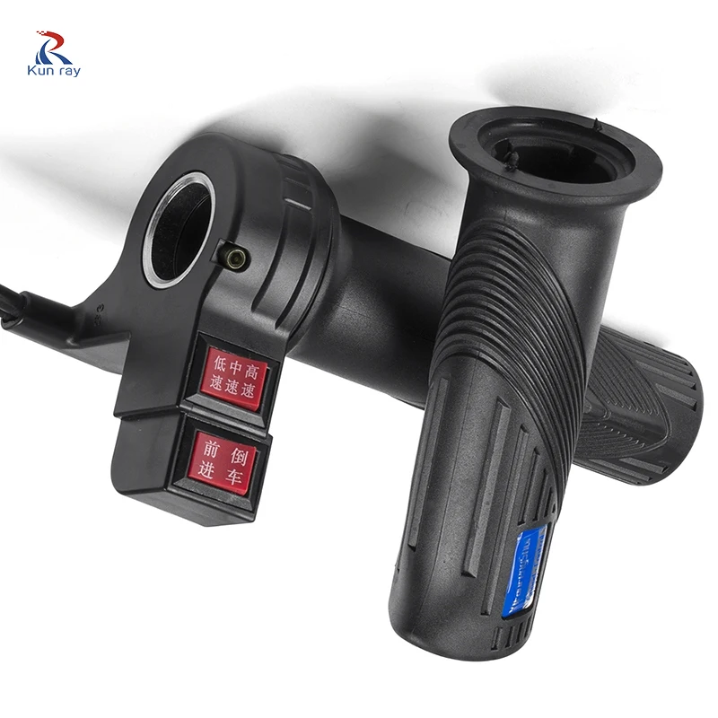 

1Pair Electric Bike Twist Throttle Grips with Reverse Go Ahead Three Speed Tricycle Speed Control Accelerator For Electric Bike