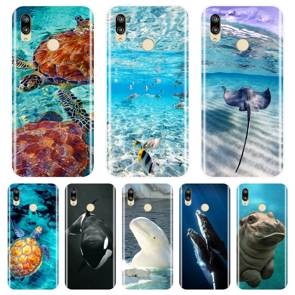 Силиконовый чехол для телефона с черепахой Huawei P9 Lite Mini P10 P Smart Plus P20 Pro мягкая