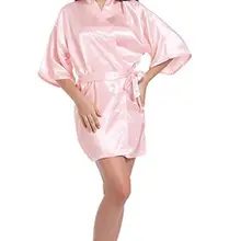 RB032 Новое шелковое кимоно халат женский Шелковый одежда для невесты сексуальные темно-синие халаты Атласный халат женская одежда платья