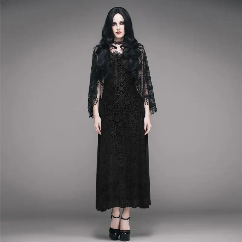 

EVA LADY Women's Vintage Goth Cape Dress ESKT004