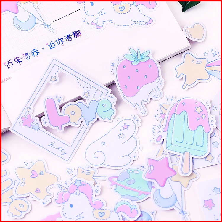 

26 pcs unicorn love personalized scrapbook Stickers scrapbooking material personalized sticker happy planner decoration craft
