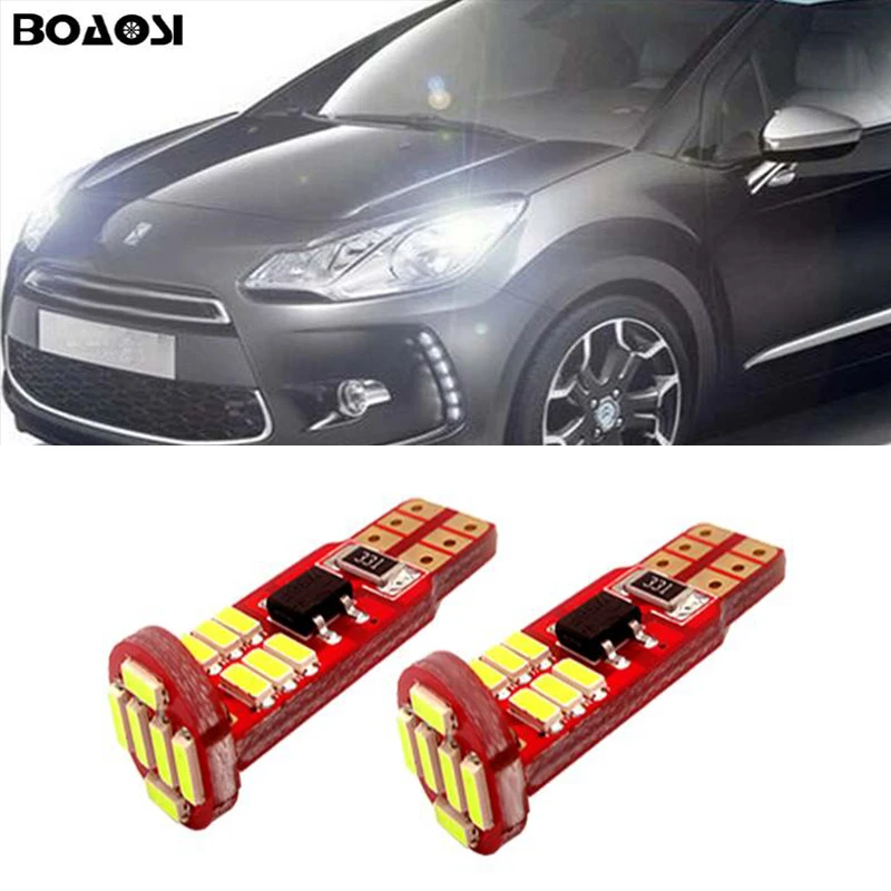 2x T10 W5W LED 4014 SMD Canbus габаритная лампа клиновисветильник для Citroen C4 C5 C3 Grand Picasso Berlingo