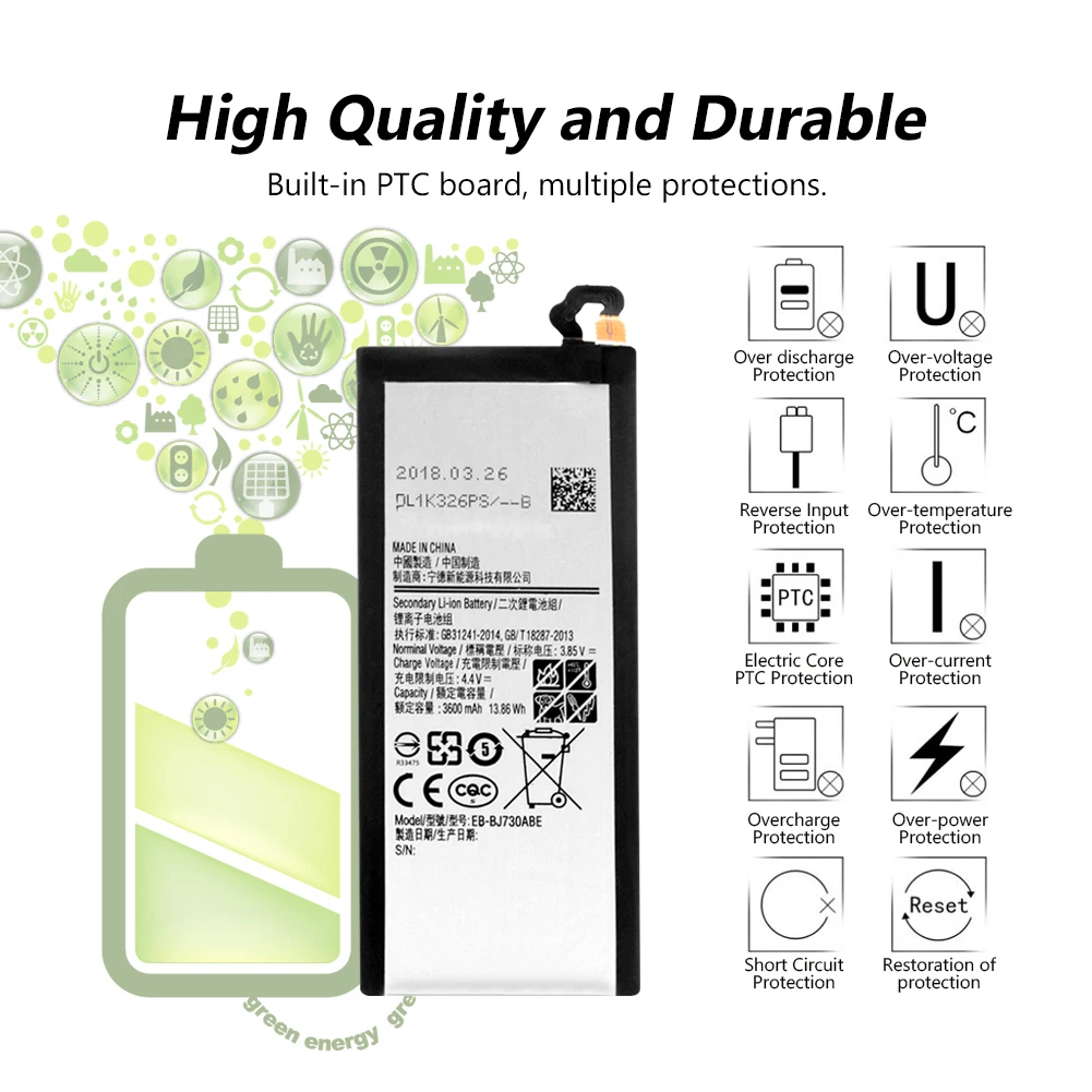 Bateria 3600mAh Li-Po para Samsung SM-J730GM//DS,SM-J730K,EB-BJ730ABE