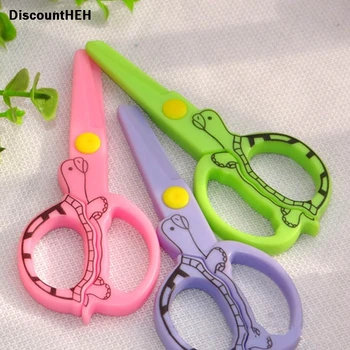 

DIY Cute Kawaii Cartoon Plastic Safe Scissors For Paper Scrapbooking Kids Gift Korean Stationery Drop Shipping