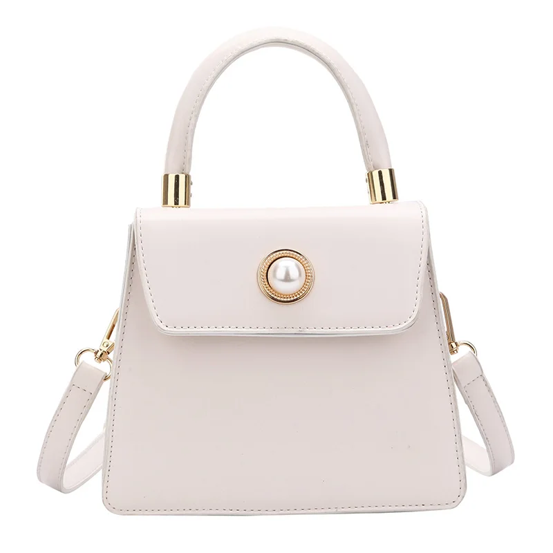 

Famous bag women's designer pearl lock bag quality PU leather retro ladies handbag elegant ladies shoulder bag