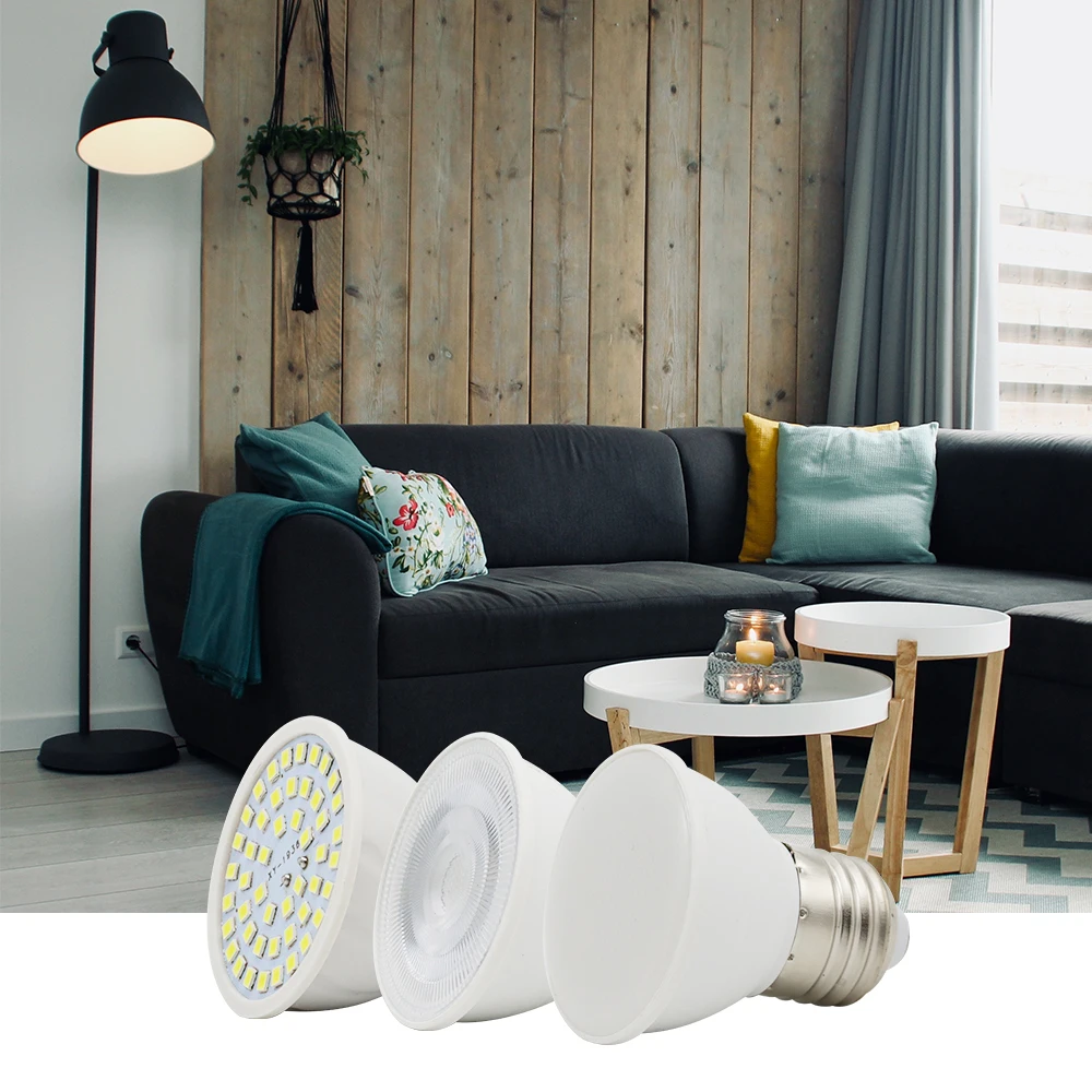 Светодиодная лампа E27 E14 MR16 GU10 220 В 48 Светодиодный одов чип s 2835 SMD 6 Вт|corn bulb|lampada led