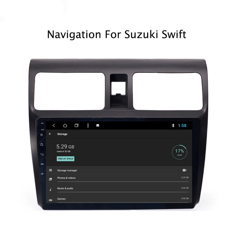 Top NAVITOPIA 9inch 2G RAM 32G ROM Android 8.1 Car DVD Multimedia GPS Navigation for Suzuki Swift 2004 2005 2006 2007 2008 2009 2010 4