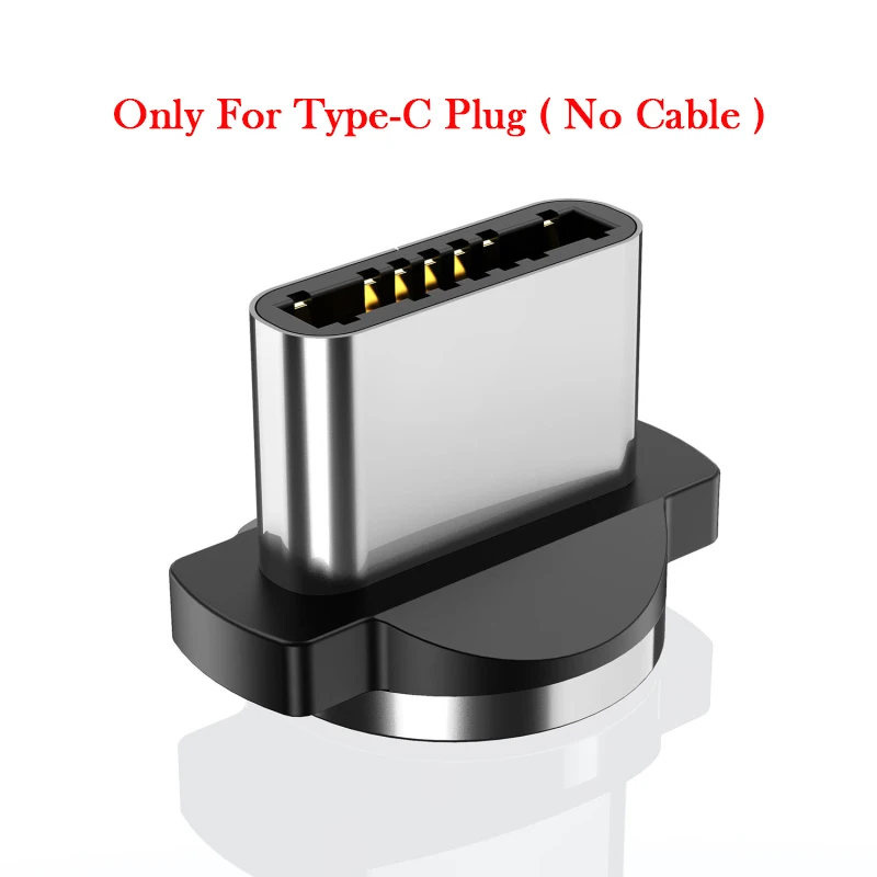 СВЕТОДИОДНЫЙ Магнитный зарядный кабель Micro USB type C для iPhone X Xs Max samsung S10 S9 S8 Plus, Кабель-адаптер для быстрой зарядки USB type-C - Цвет: Adapter For Type C