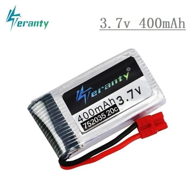 3,7 V 400mah литий-полимерный Батарея для SYMA X15 X5A-1 X15C X15W H31 X4 H107 KY101 E33C E33 U816A V252 H6C запасные части для радиоуправляемого квадрокоптера Запчасти 2 шт