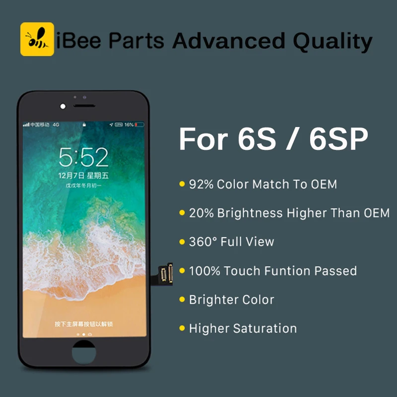 IBee запчасти 1 шт. новое поколение Расширенный для iPhone 6S 6S плюс ЖК-дисплей сенсорный экран Замена объектива Pantalla