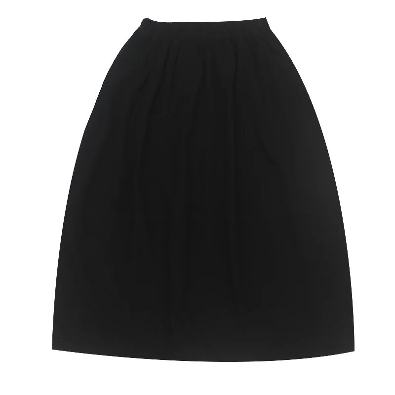 Лидер продаж Для женщин на лето и весну свободные хлопковые льняные длинные бутон юбка элегантный женский эластичный пояс Повседневная юбка F178 - Цвет: Черный