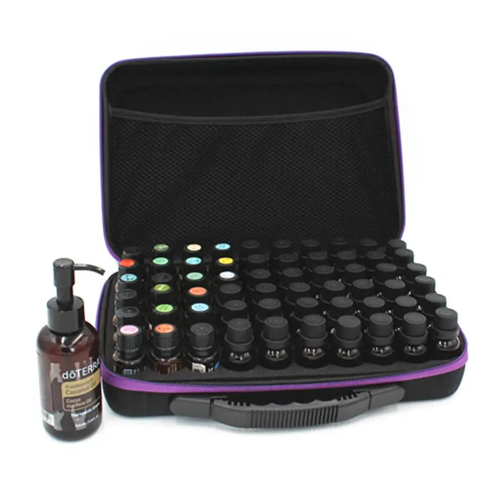 

60-Bottle Essential Oil Case Carrying Holder 10ML 15ML Perfume Oil Travel Storage Box Nail Polish Organizer Storage Bag
