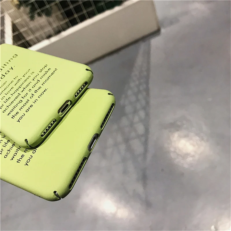 Lovebay для iPhone 6 6s 7 8 Plus X XR XS Max чехол для телефона Модный милый мультяшный буквенный Matcha зеленый Жесткий PC чехол для телефона для iPhone X