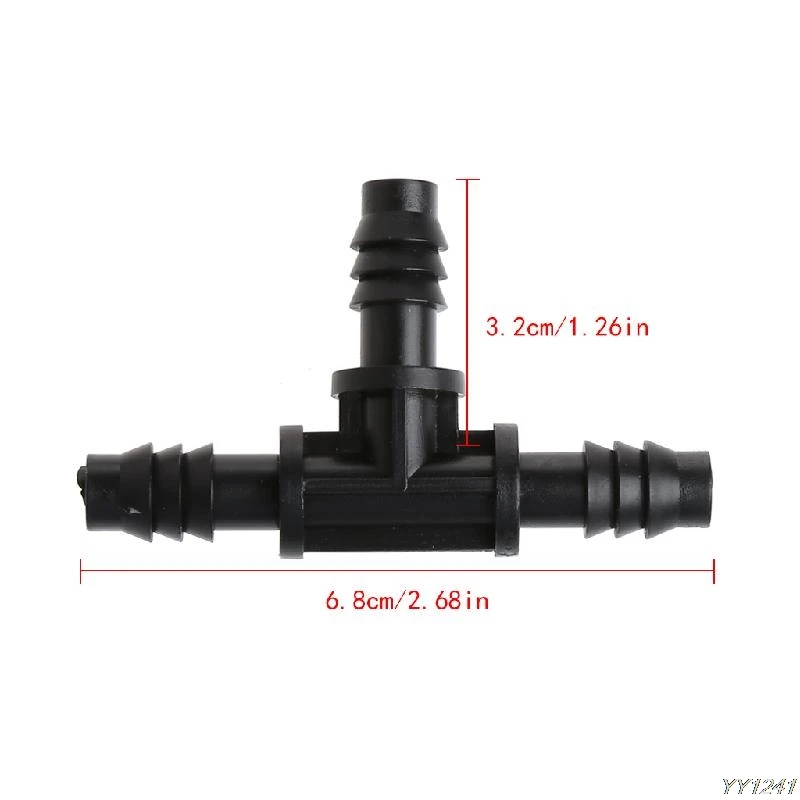 5 шт. пластик колючая Т-образная часть 3 Way 8 мм разъем трубы шланг полива сада орошения Y110-Dropshipping