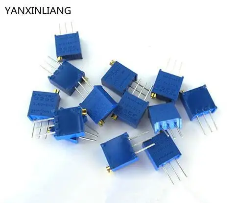 

10PCS 3296W 50 ohm Multiturn Trimmer Potentiometer 500 High Precision 3296 Variable Resistor
