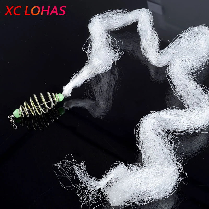 

Copper Spring Shoal Fishing Net with Night Luminous Beads Ball Bearing Solid Ring Fishing Connector Freshwater Fishing Tools