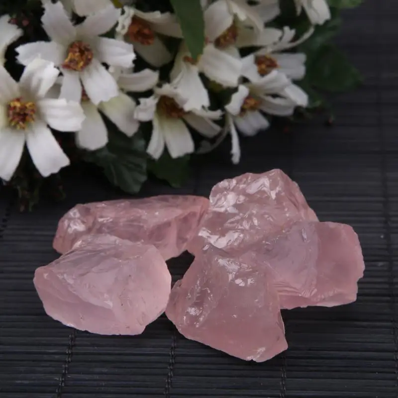 Креативный 100 г натуральный розовый кристалл кварца камень Исцеление образец DIY Украшение дома ювелирные изделия ручной работы