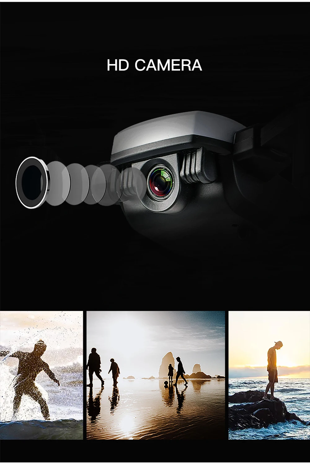 5.Drone VS E58 VS VISUO XS809HW JJRC X12 High Hold Mode Foldable Arm Wide Angle HD Camera no cam RC Quadcopter Quadrocopter Dron