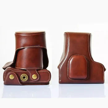 

Portable PU Leather Case camera bag for Fujifilm Fuji X-T20 XT10 X-T30 18-55mm 16-50mm Lens protector cover with strap