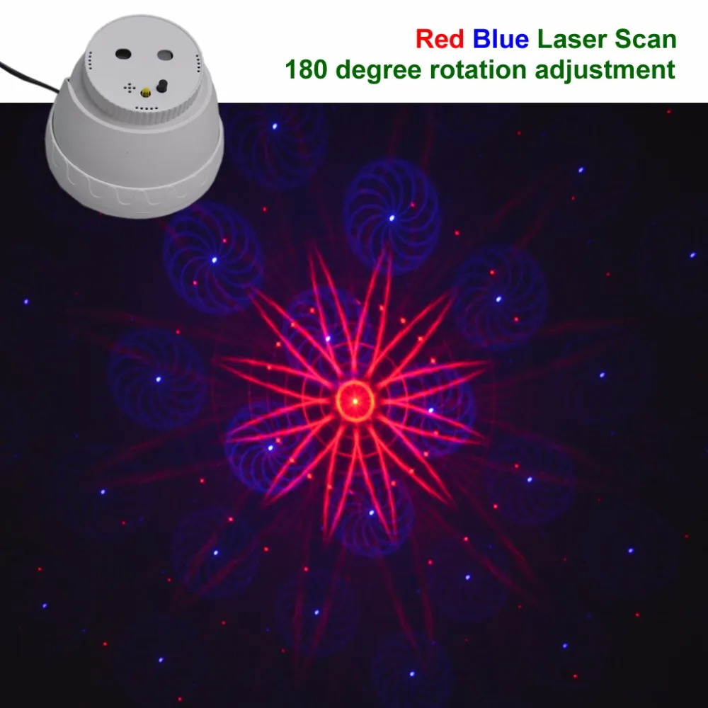 

AUCD Mini Snails Shape Red Blue Laser Projector Light Auto Sound DJ Party Show Bar Stage Lighting Effect WN-RB