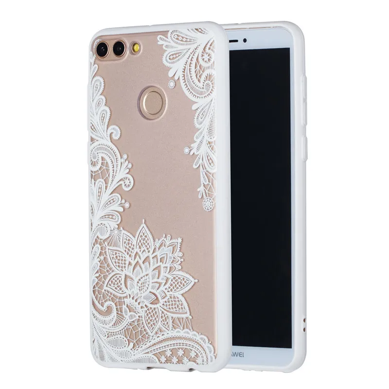 Case For Huawei P Smart Cases Luxury 3D Relief Lace Flower TPU + PC Silicone Case For Huawei Honor7A 7X 10 Y5 Y7 2018 Case Coque (18)