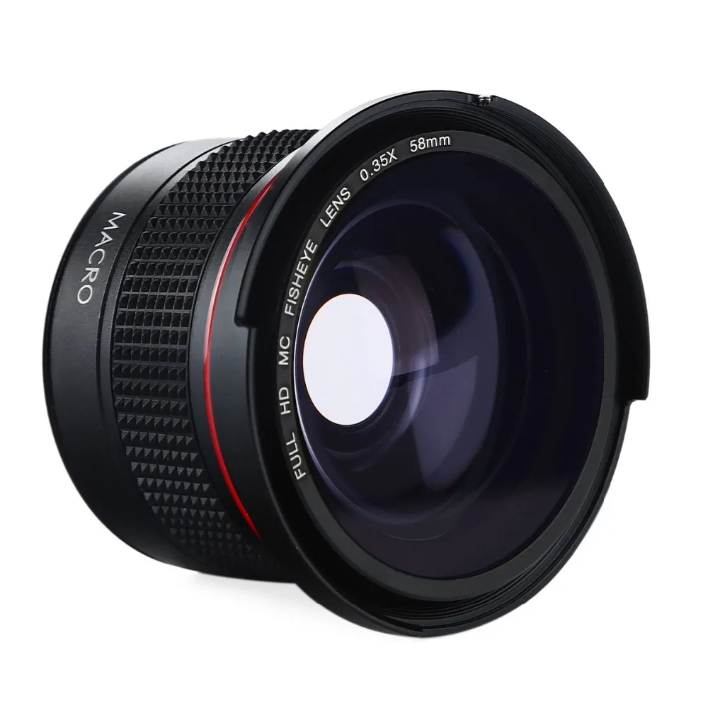 

58mm 0.35x Fisheye Camera Lens Wide Angle Macro Lenses For Canon 600d 700d 6d Rebel T5i Nikon d3300 d5100 sony
