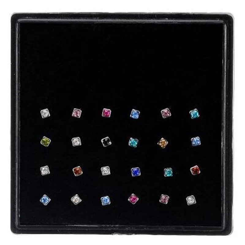 SaYao 24pcs 20G Free Display Box Nose Stud Rings,Body Piercing Jewelry