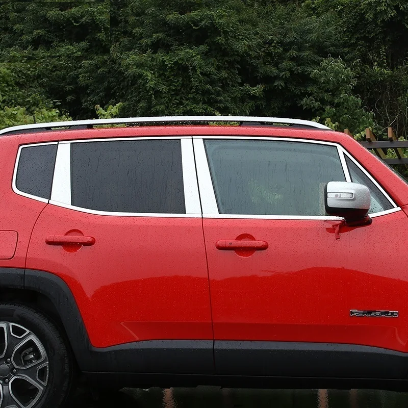 car chromium styling window modified special bright decoration sequins mouldings exterior column FOR JEEP Renegade