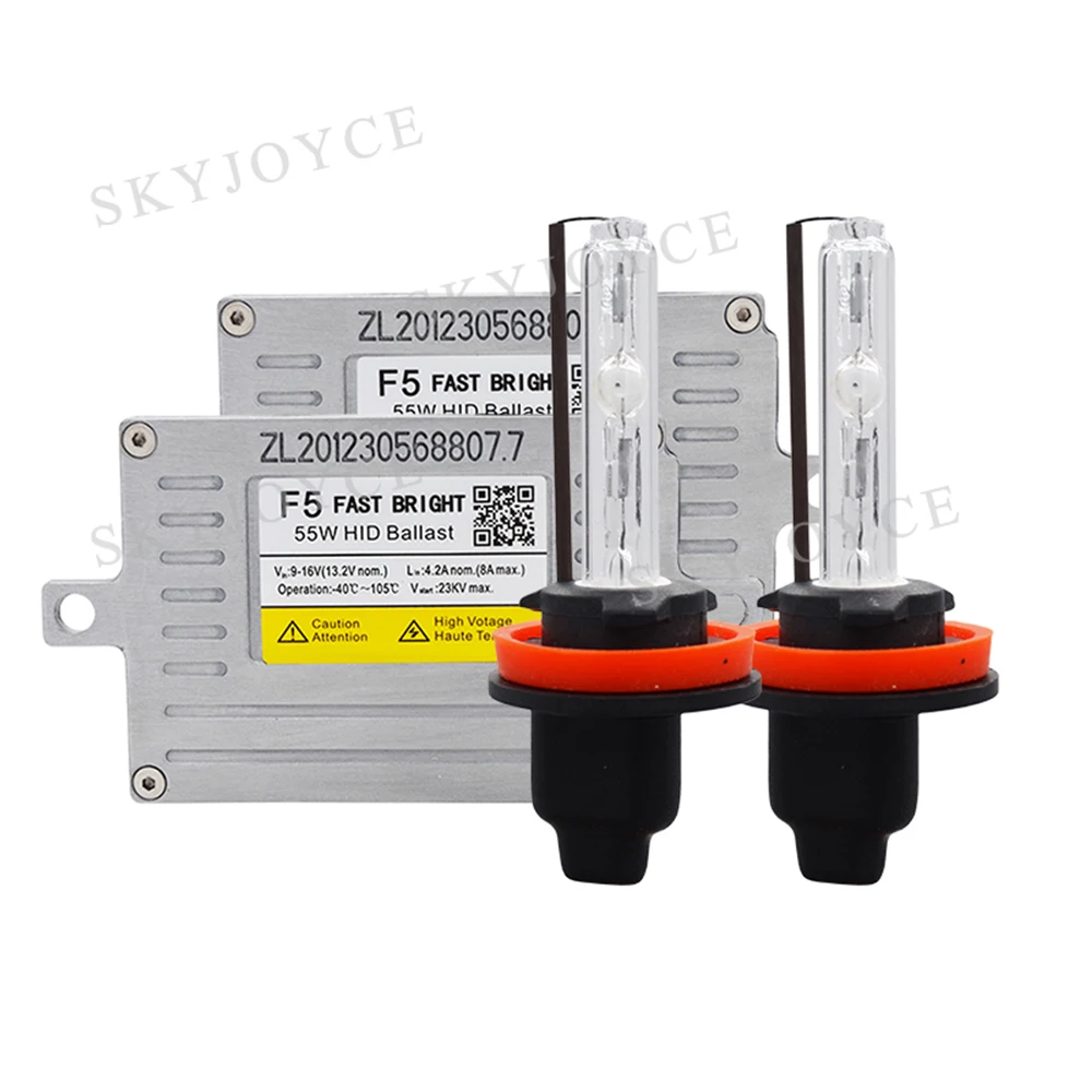 SKYJOYCE 55 Вт Быстрый старт DLT F5T hid балласт 45 4300K 5000K 6000K Cnlight HID Лампа H1 H7 H11 9005 9006 быстрая