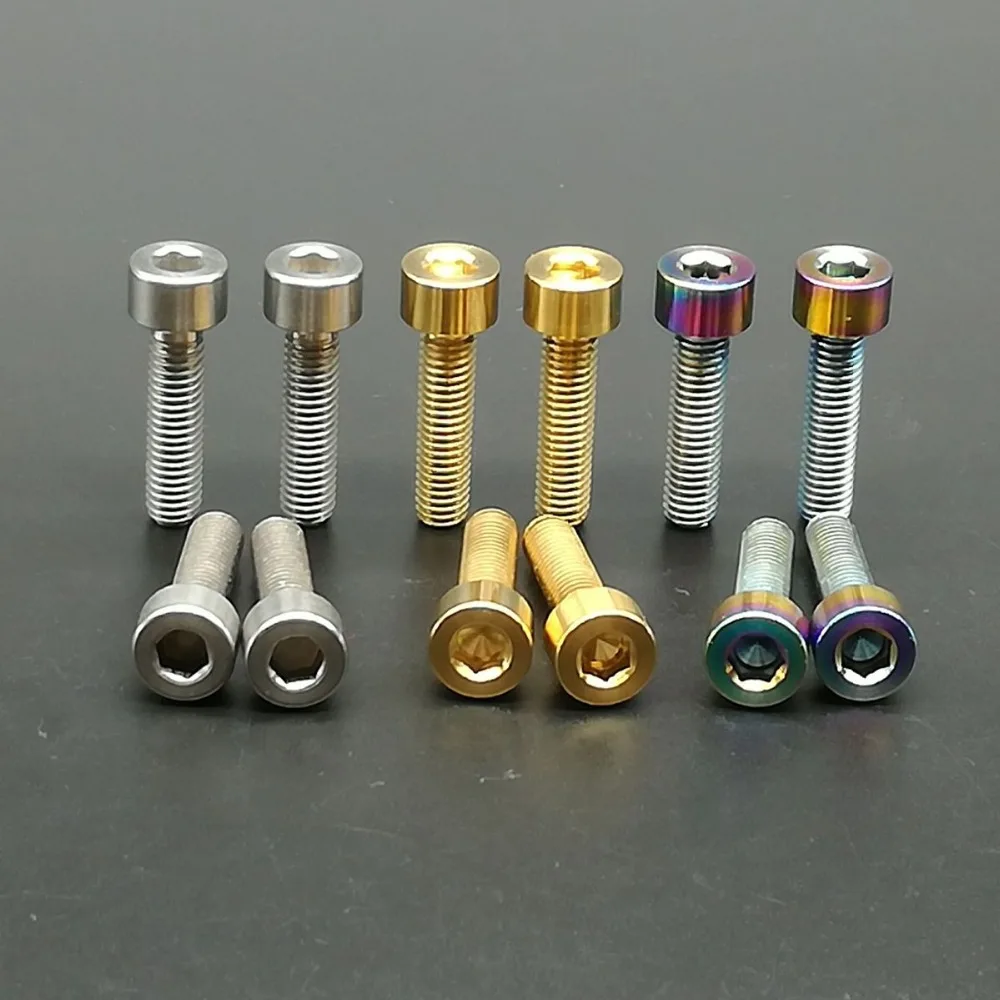 

4pcs/lot M5x20mm ti titanium Allen Hex Socket Cap Bolts Screws Bolt Bike Brake M5 Screw M5 Bolt