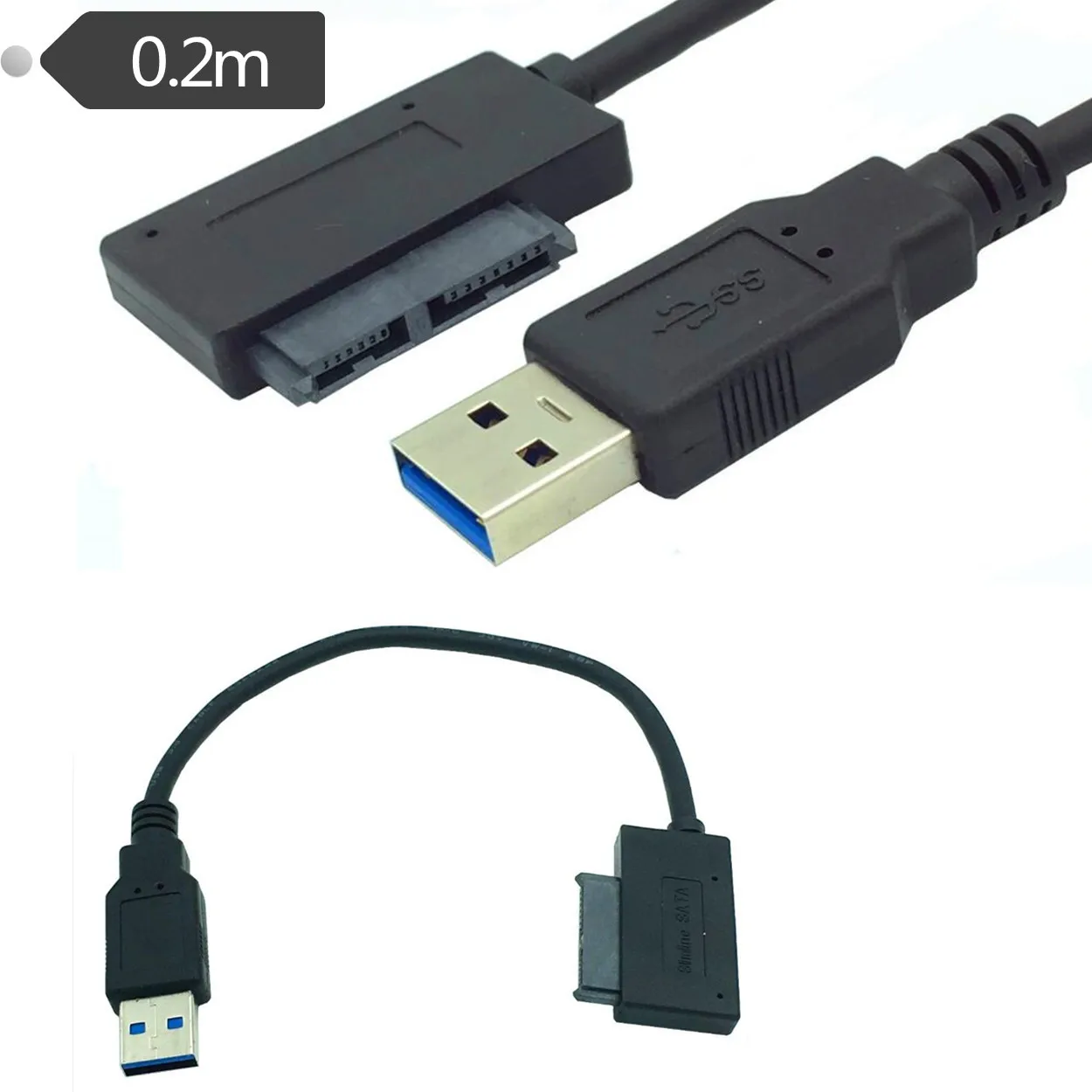 Кабель адаптер USB 3 0 для SATA 13 p Slimline 7 + 6 Pin Female DVD|usb 3.0 to sata|adapter cableusb |