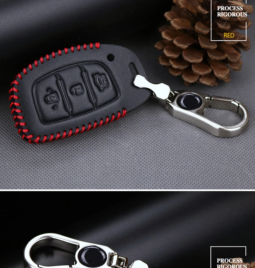 Пояса из натуральной кожи Ключи чехол для Hyundai Mistra Sonata fe i30 ix20 Solaris creta Ключи chain ring