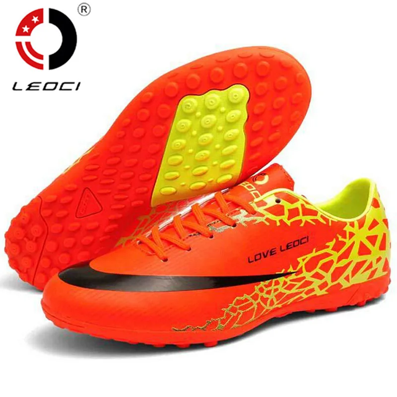 LEOCI zapatos de fútbol para hombre zapatillas deportivas de interior botas de fútbol botas de futbol chuteiras niños adultos TF/FG zapatillas deportivas