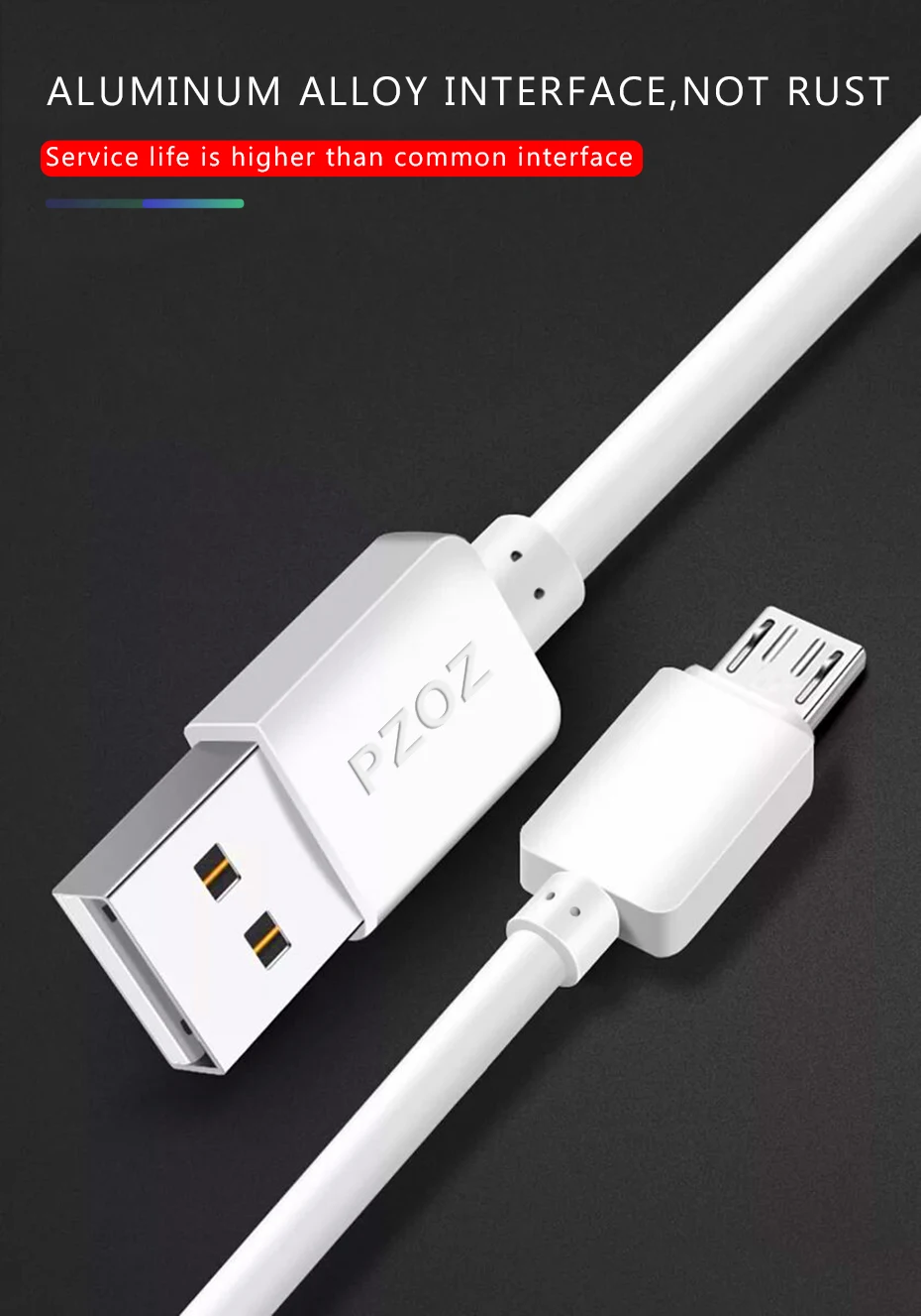 PZOZ Кабель Micro-USB зарядное устройство кабель для быстрой зарядки кабель для передачи данных провод Microusb для samsung Xiaomi Tablet Android 1 м