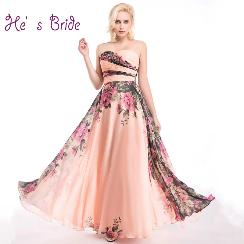 Strapless Sleeveless Chiffon Evening Dresses Customized Plus Size Floor