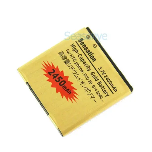 Золотистый сменный аккумулятор Seasonye BG86100 2450 мАч для HTC Sensation XE 4G G14 Z710E Z710T EVO 3D X515M Z715E