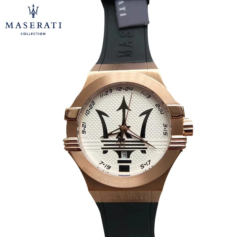 

Maserati 2018 New Gold Watch For Men Quartz Luxury Brand Wrist Watches 5Bar Waterproof Wristwatches High Quality R8853123012