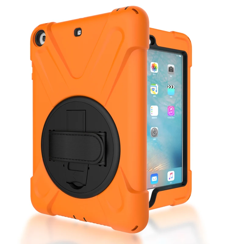 For ipad mini 3 case 360 rotation Heavy Duty PC Silicon Stand Armor Cases, Kids Safe Shockproof for ipad mini 1 2 31 (6)