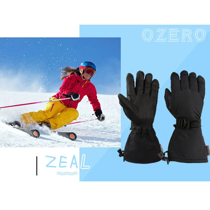 Озеро зимние лыжные перчатки Для Мужчин's Лыжный спорт Сноуборд мотоциклетные 3 м спортивный ветрозащитный Водонепроницаемый теплые перчатки для женщин