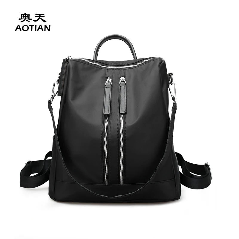 

Sky fantasy waterproof nylon fashion black color women backpack cross body vogue cool popular multi-purpose girl bag casual tote