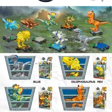 80 шт. мир Юрского периода 2 фигурка Юрского периода набор динозавров тираннозавр archiopteryx строительные блоки Модель Кирпичи Игрушки Подарки SL89128