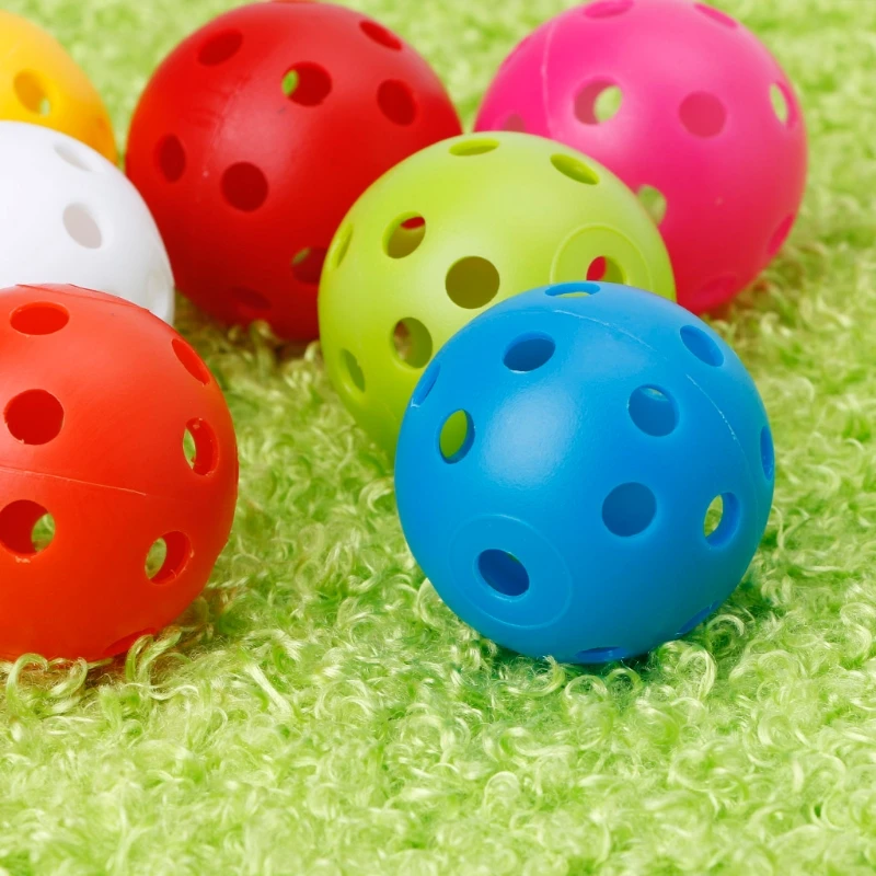 1 шт. полые красочные мячи для гольфа детские игровые Игрушки для тренировок в помещении и на улице
