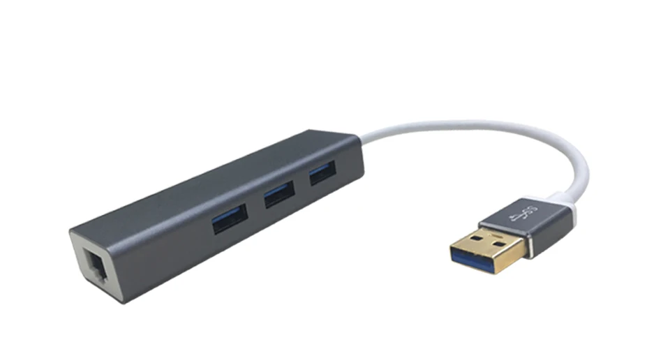 Сетевой адаптер USB 3,1 type-C Thunderbolt 3 для RJ45 1000 Gigabit Ethernet LAN с 3-портовым USB3.0 концентратором для Windows