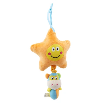 

Baby Soft Comfort Toys Baby Cute Plush Dolls Cartoon Music Plush Pull Bell Rattle Toy Bed Children Hanging Dolls