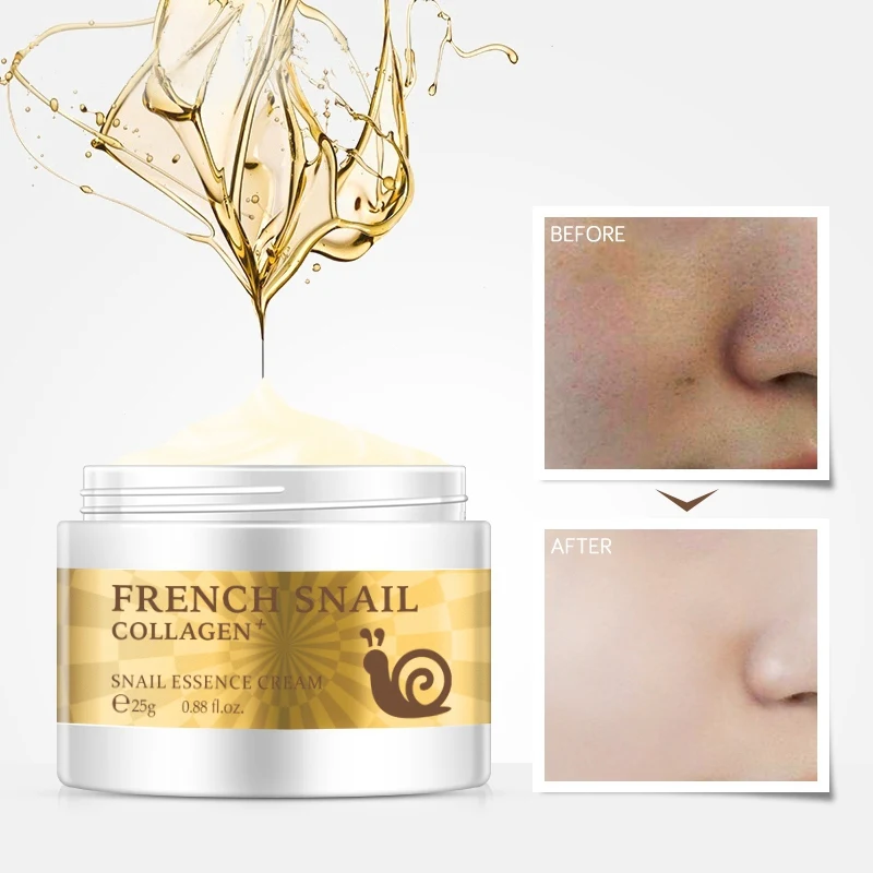 Snail Face Cream Hyaluronic Acid Anti-Wrinkle Anti-aging Facial Day Cream Collagen Moisturizer Nourishing Tight Skin Serum Care