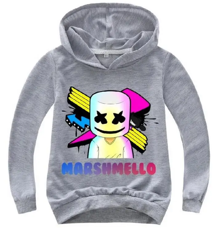 

Kids Clothes Boys Sweatshirts Kids Streetwear Harajuku Hip Hop Pullover Hoody Marshmello Coats Marshmellow jacket 2-14Y