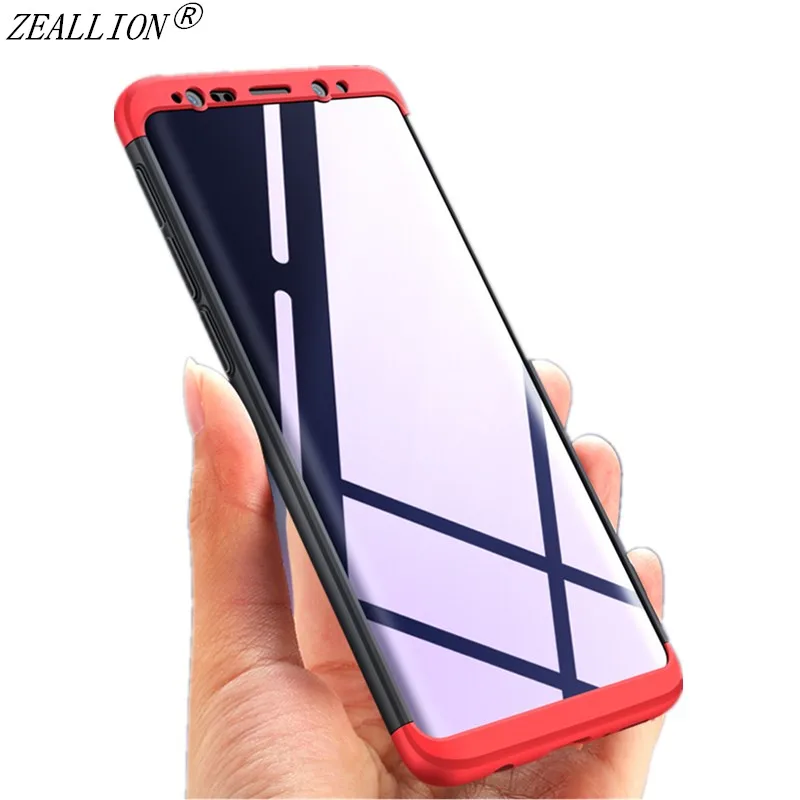

ZEALLION For Samsung Galaxy S8 S9 Plus A8 Plus 2018 C9 Pro Case 3 in 1 New 360 Degree Full Protective Hybrid Hard PC Cover