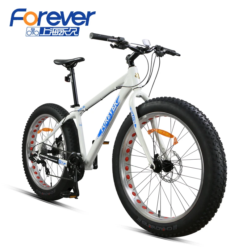 Forever Mountain Bike aluminum alloy frame Snow font b bicycle b font double disc brakes big