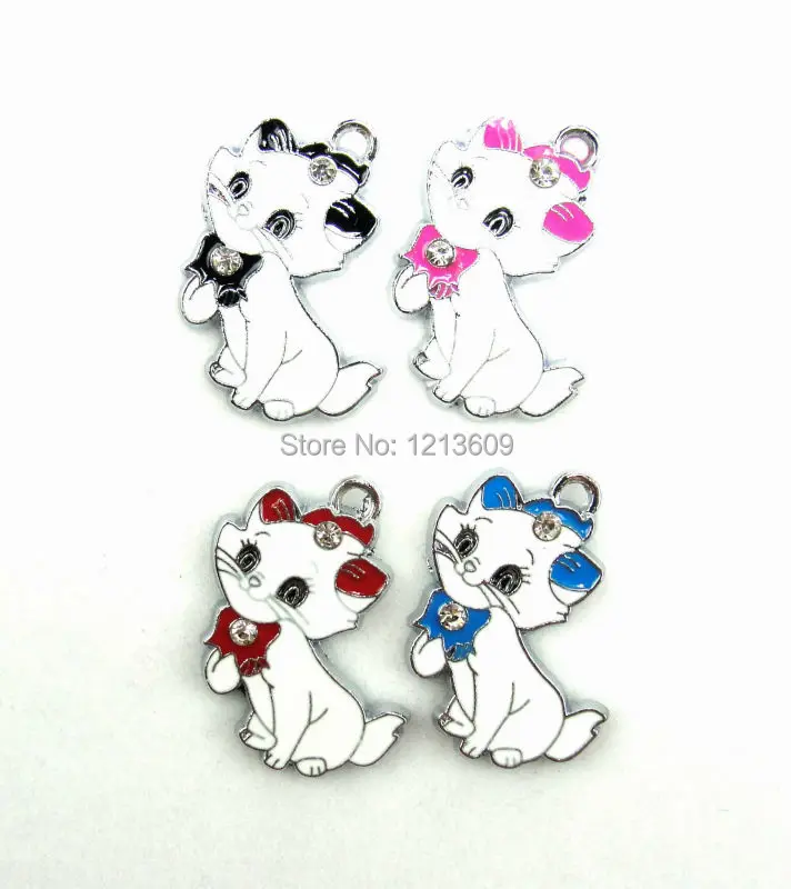 Mixed 20pcs Marie Cat Charms Pendants Jewelry Making DIY Xmas Gifts-in Charms from Jewelry 