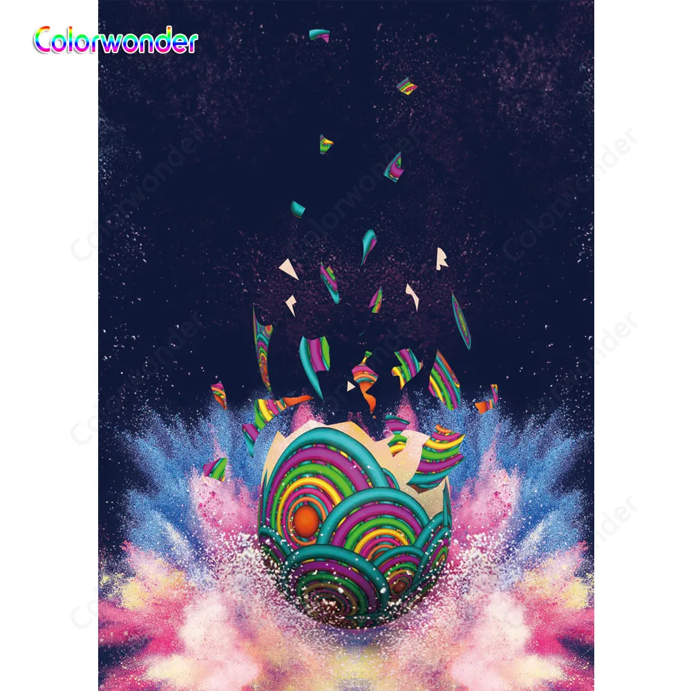 Colorwonder Easter Egg Photo Background 5x7 Birthday Partay Decorative Baby shower for Newborn Photography | Электроника